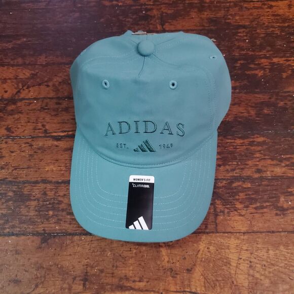 Adidas Women's Sport Essentials Strapback Hat teal green msrp $24 - Picture 1 of 3